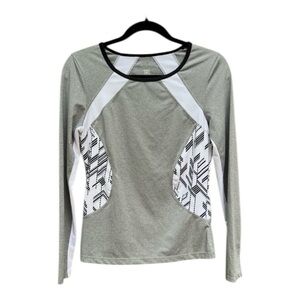 Tail Athletic Graphic Gray/Black/White Long Sleeve Golf Shirt Women’s